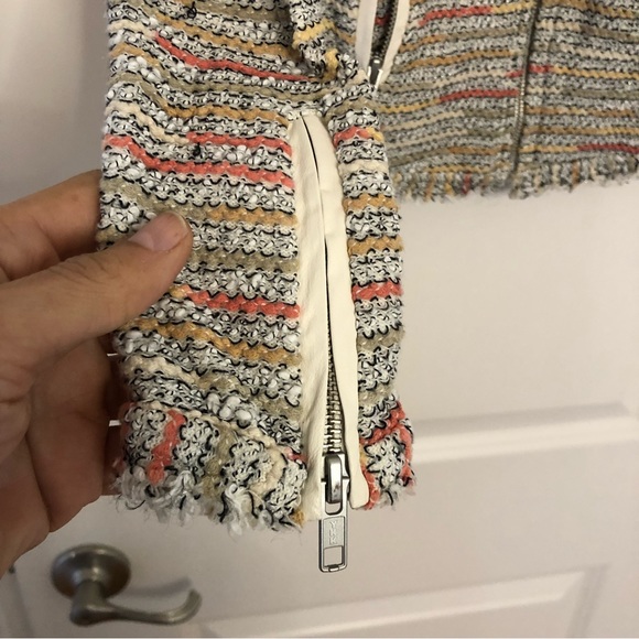 Nic+Zoe Jacket Dandelion Tweed Fringe Zip up Jacket Sz small - Picture 9 of 15